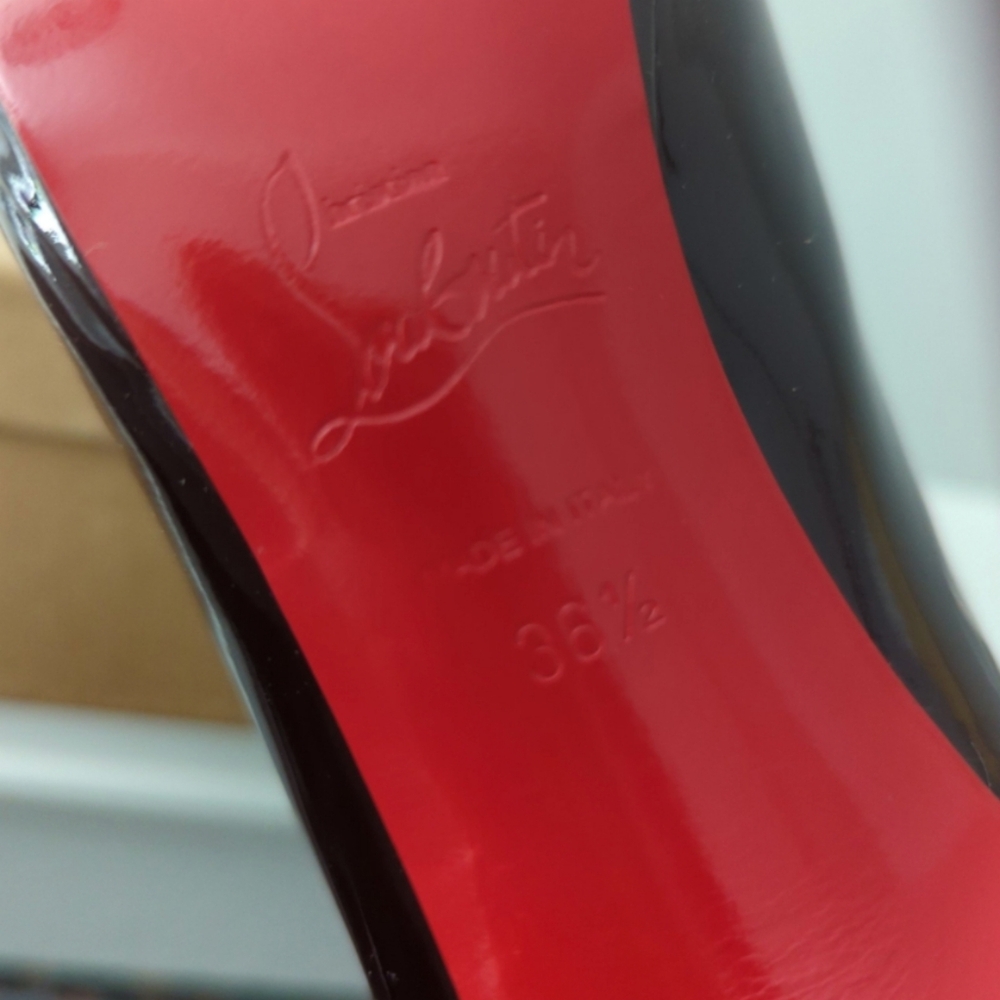 Christian Louboutin Filo 120 high heel red bottom purple plum - Picture 7 of 8